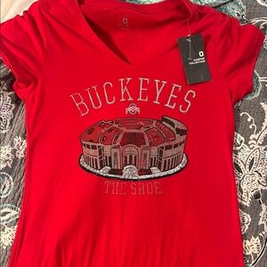 Ohio State Red Graphic Short Sleeve Tee
